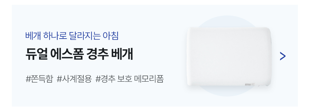 듀얼에스폼 경추 베개
