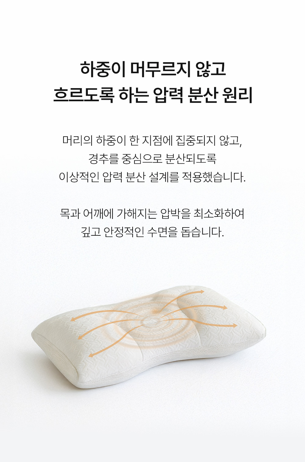 헬렌스타인 내 목의 베개 압력 분산 원리