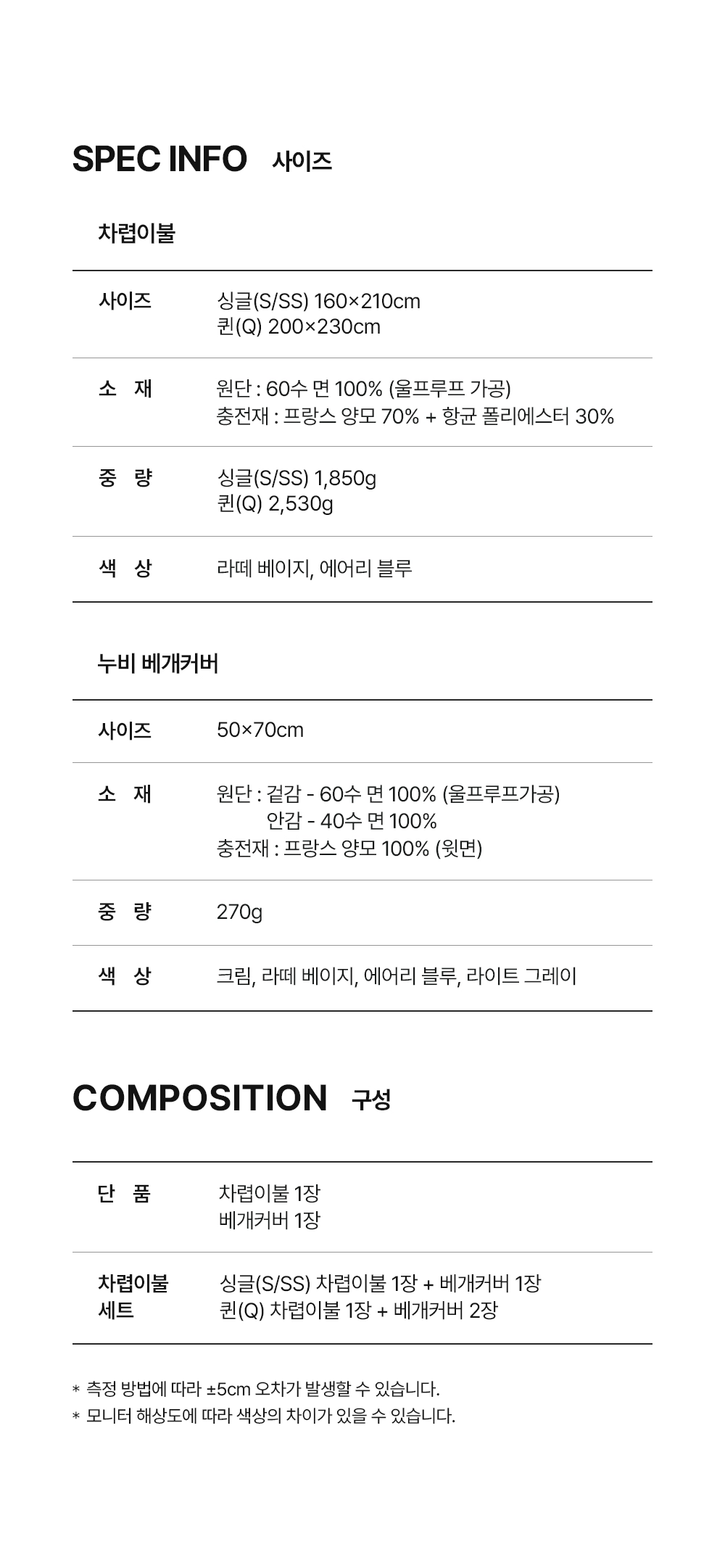 헬렌스타인 울 차렵이불