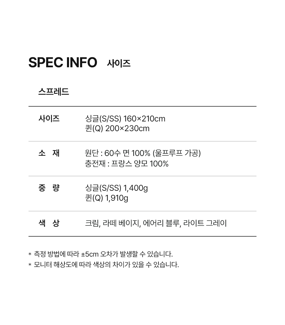 헬렌스타인 울 스프레드